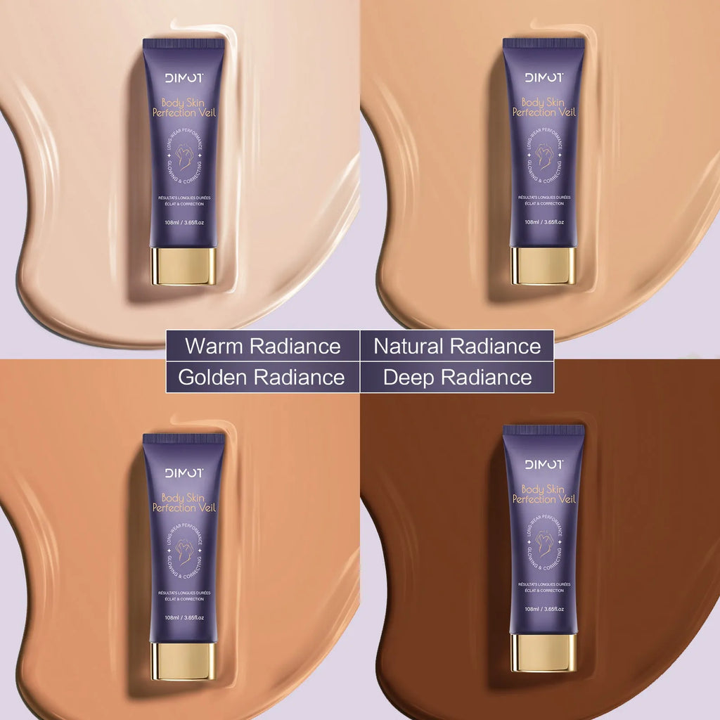 108ml waterproof body concealer tube with brush for tattoo and birthmark coverage in four shades