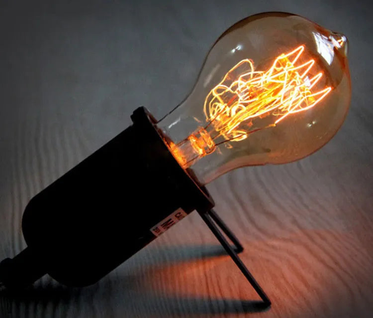 40W E27 retro bar cafe light bulb with milky beak shape and warm 2300K glow
