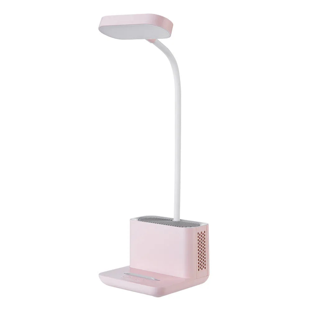 Negative ion air purifier desk lamp with LED lighting in white colour