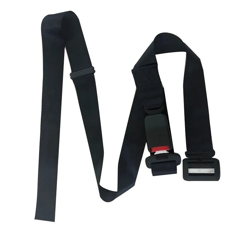 Black pregnant women's safety belt with metal buckle for anti-strangulation car travel protection