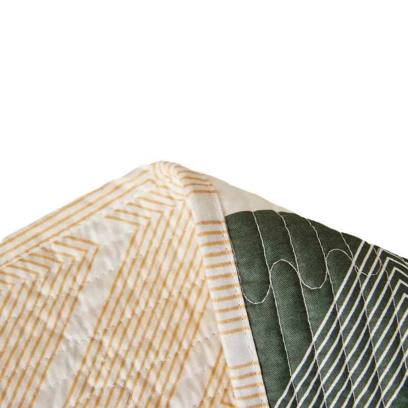 Pure cotton printed bed sheet set in a modern design, shown on a 2.2 metre bed.