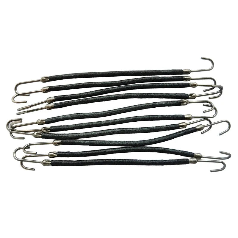 A double hook hair tool for wig making and hair extension weaving.