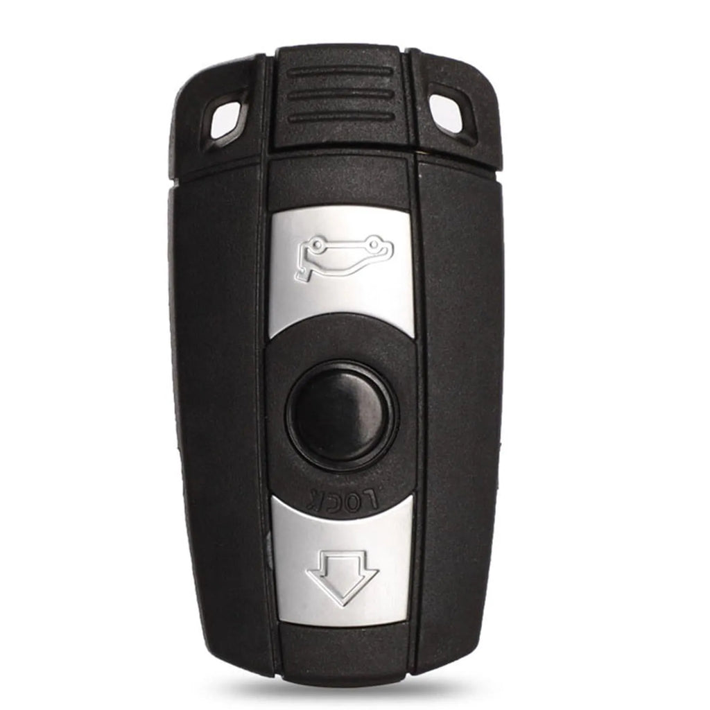 BMW CAS3 semi-intelligent car key remote control unit with three metal keys, HU92 model.