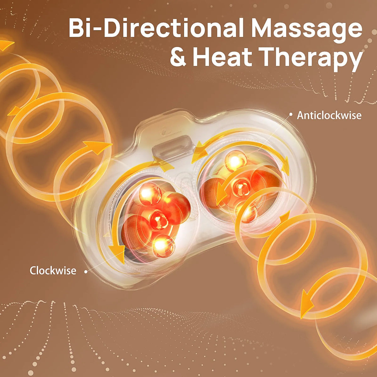 2025 Smart Bian Stone Abdominal Massager with heat light wave therapy and auto-kneading system in white