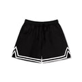 Men's loose fit sports shorts in polyester fabric shown in multiple colour options.