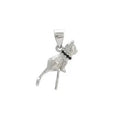 925 sterling silver cat pendant clavicle necklace with electroplated finish showing feline silhouette design