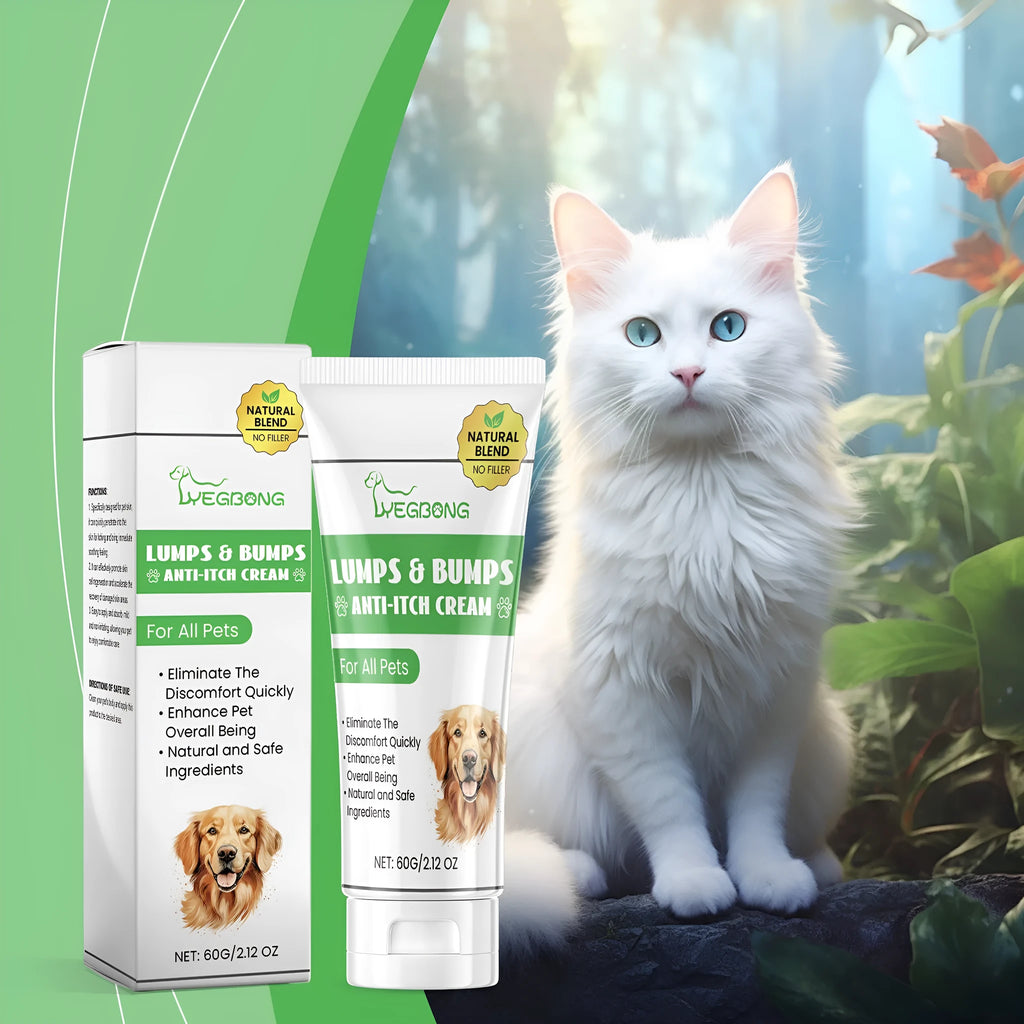 A 60g tube of antipruritic cream for cats on a white background, showing the 5.5cm diameter.