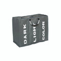Three compartment large capacity clothing bag in 600D Oxford cloth, shown in light grey and dark grey