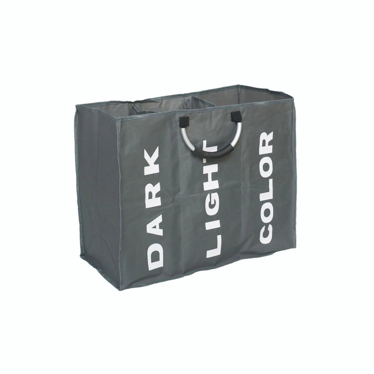 Three compartment large capacity clothing bag in 600D Oxford cloth, shown in light grey and dark grey