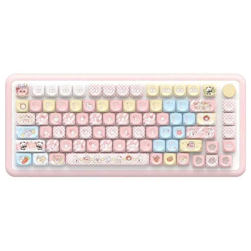 Doll design mechanical keyboard key cap set with sublimation printing in boxed packaging