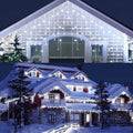 Solar curtain light with ice bar flashing starry sky effect, IP65, available in 3.5m, 4m and 8m lengths