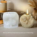 Silicone angel mold for aromatherapy candles and soap with irregular shell and rose angel designs