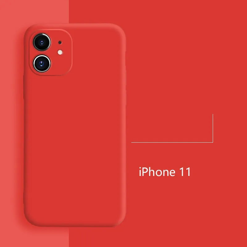 All-inclusive soft liquid silicone phone case for Apple iPhone with fine-hole design and anti-fingerprint finish