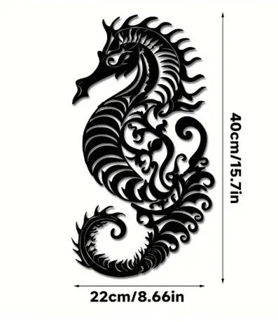 Black iron silhouette animal decoration – metal craft for garden or home (eagle shape shown)