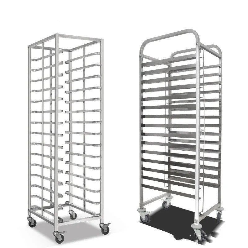 Stainless steel six-layer commercial baking tray rack with locking mechanism
