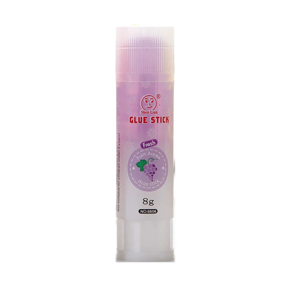 Jelly solid glue in random colour with fruit fragrance, 8.5 cm long by 2 cm wide