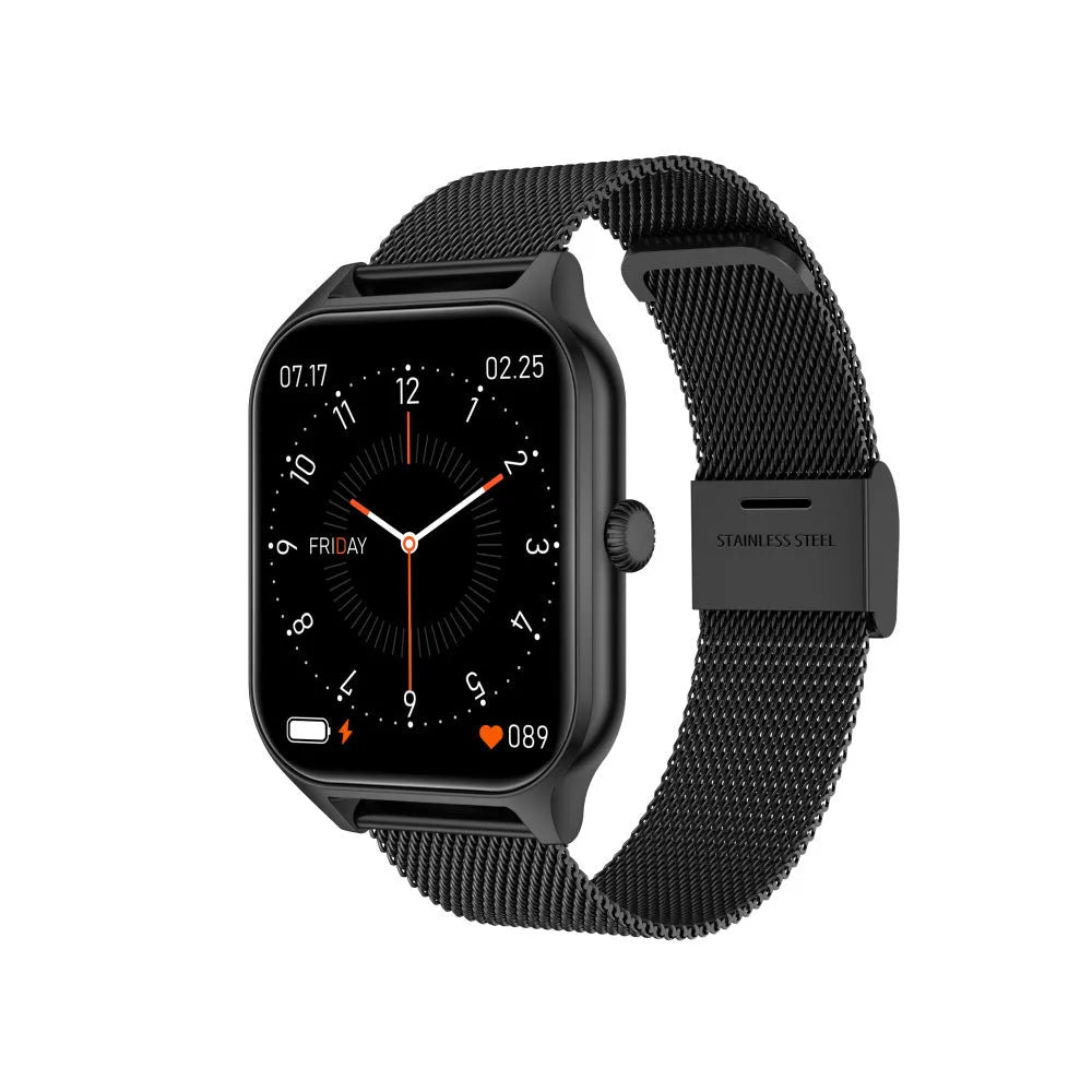 Multi-sport mode watch with alloy case, 12mm thick, available in rose gold, black, silver, or gold, gift box packaging