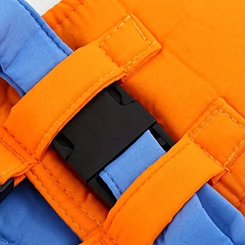 Baby toddler walking harness adjustable 52-62cm orange blue safety reins with plastic locks