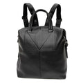 Universal black first layer cowhide leather backpack with polyester lining, stitching details, below 20L capacity