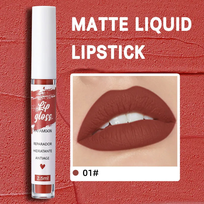 Matte velvet lip gloss 2.5ml in shade 01 colour with non-stick cup long-lasting formula