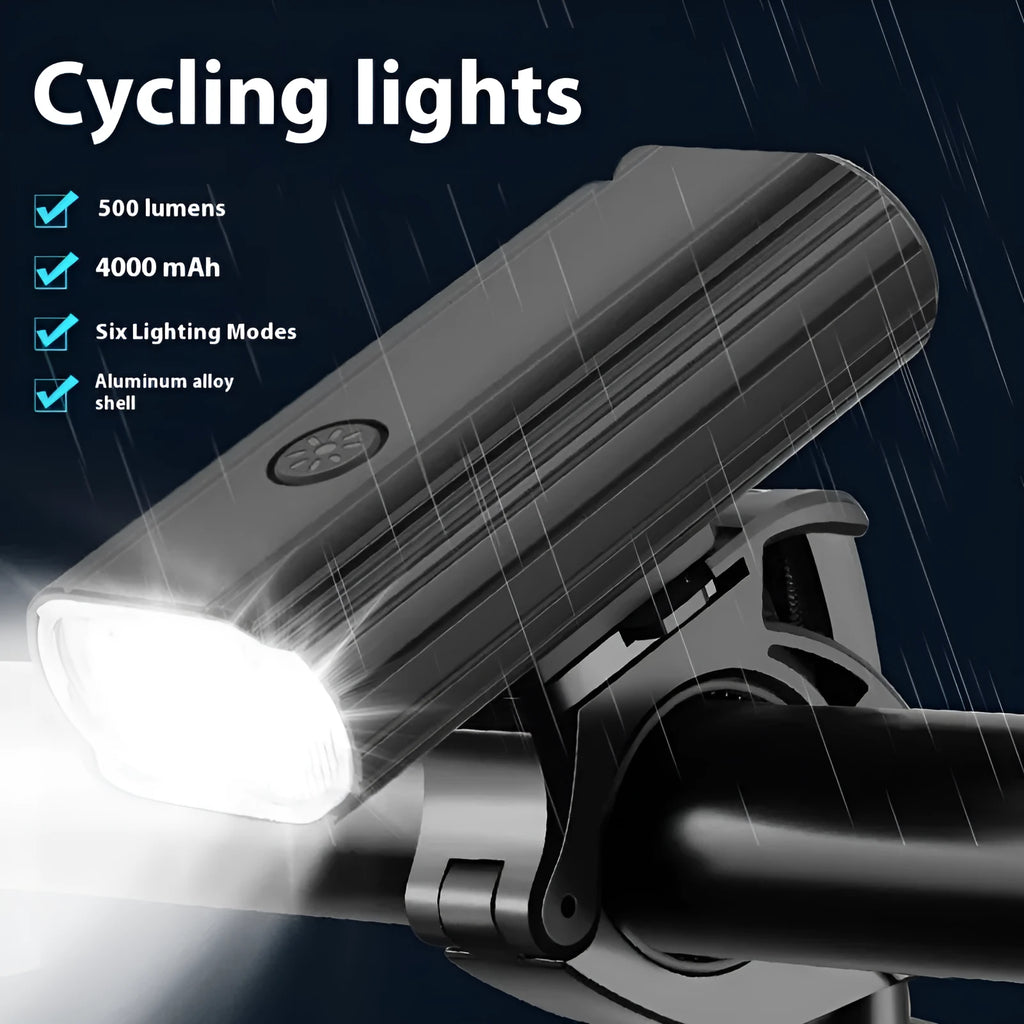 L2 x2 bicycle headlight with Type-C charging and aluminum alloy housing
