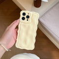 Wave Shell TPU phone case for iPhone with wave meteorite pattern in milky white colour