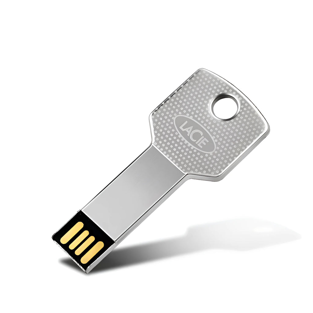 Ultra-thin white metal waterproof conjoined key USB drive 2.0 flash drive 16GB to 128GB