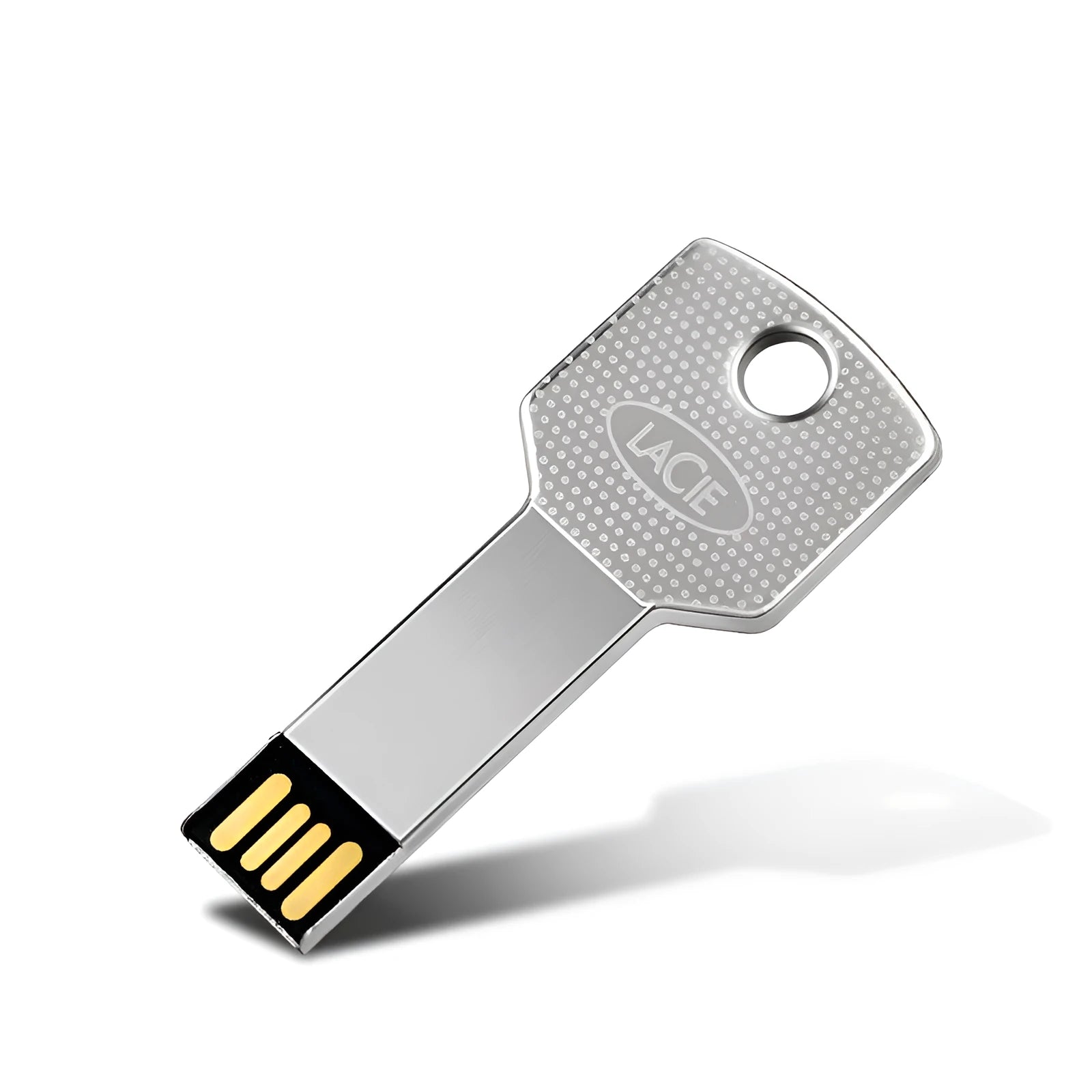 Ultra-thin white metal waterproof conjoined key USB drive 2.0 flash drive 16GB to 128GB