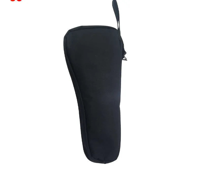 Black cloth storage pouch for a mobile phone gimbal, shown with magnetic flap open.