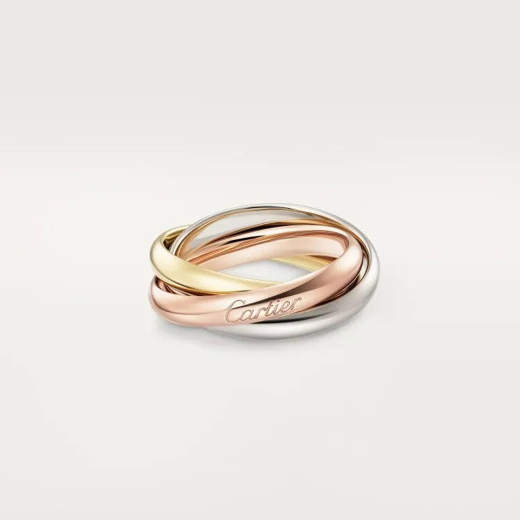 Geometric U-shaped sterling silver couple's ring on a finger, showcasing the full diamond option with 18 stones and flat band interior for engraving.