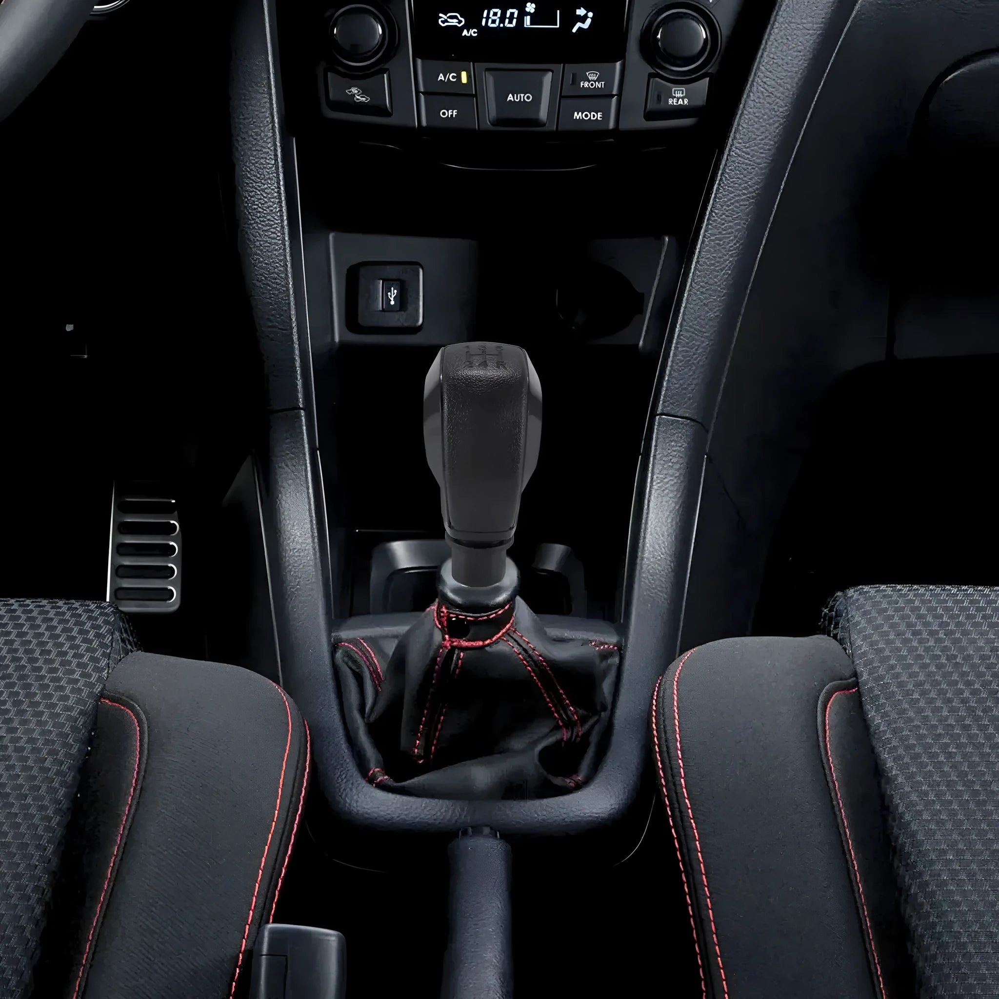 Leather gear shift head for Peugeot and Citroen cars with choice of coloured side covers.
