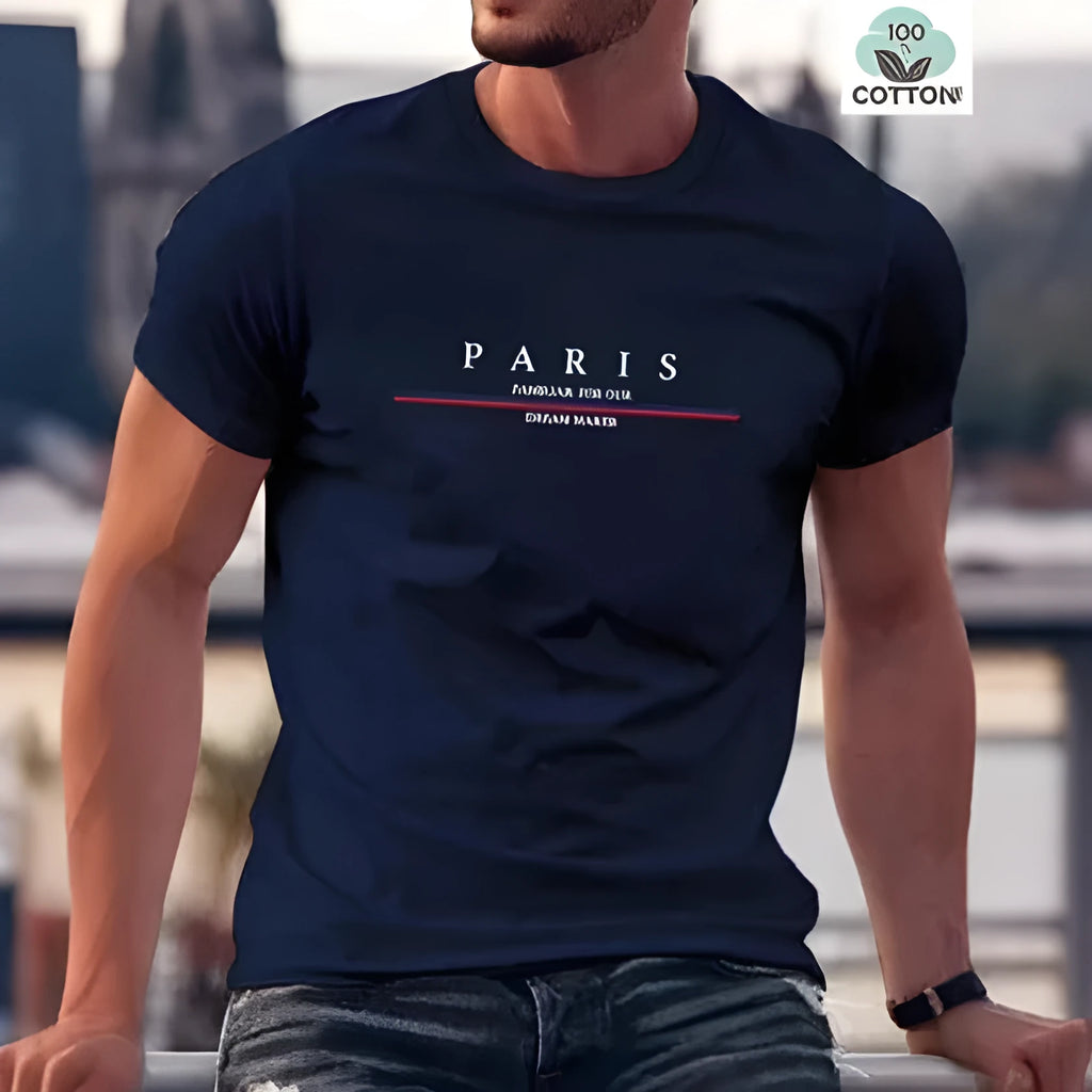 Men's loose fit heavy cotton short-sleeved t-shirt with a letter print in apricot colour