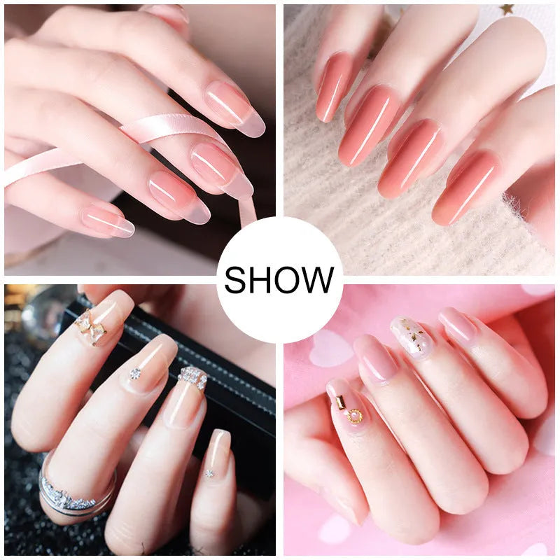 Resin nail extension glue 15ml with free paper support, seven colour options 001-007, unisex product