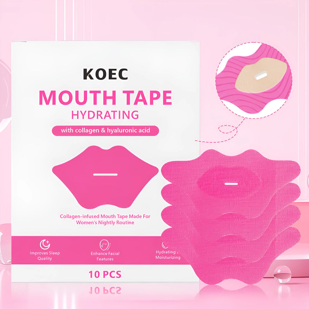 Pack of 10 hydrogel moisturizing sleep breathing mouth seal adhesive lip patches for night time mouth taping