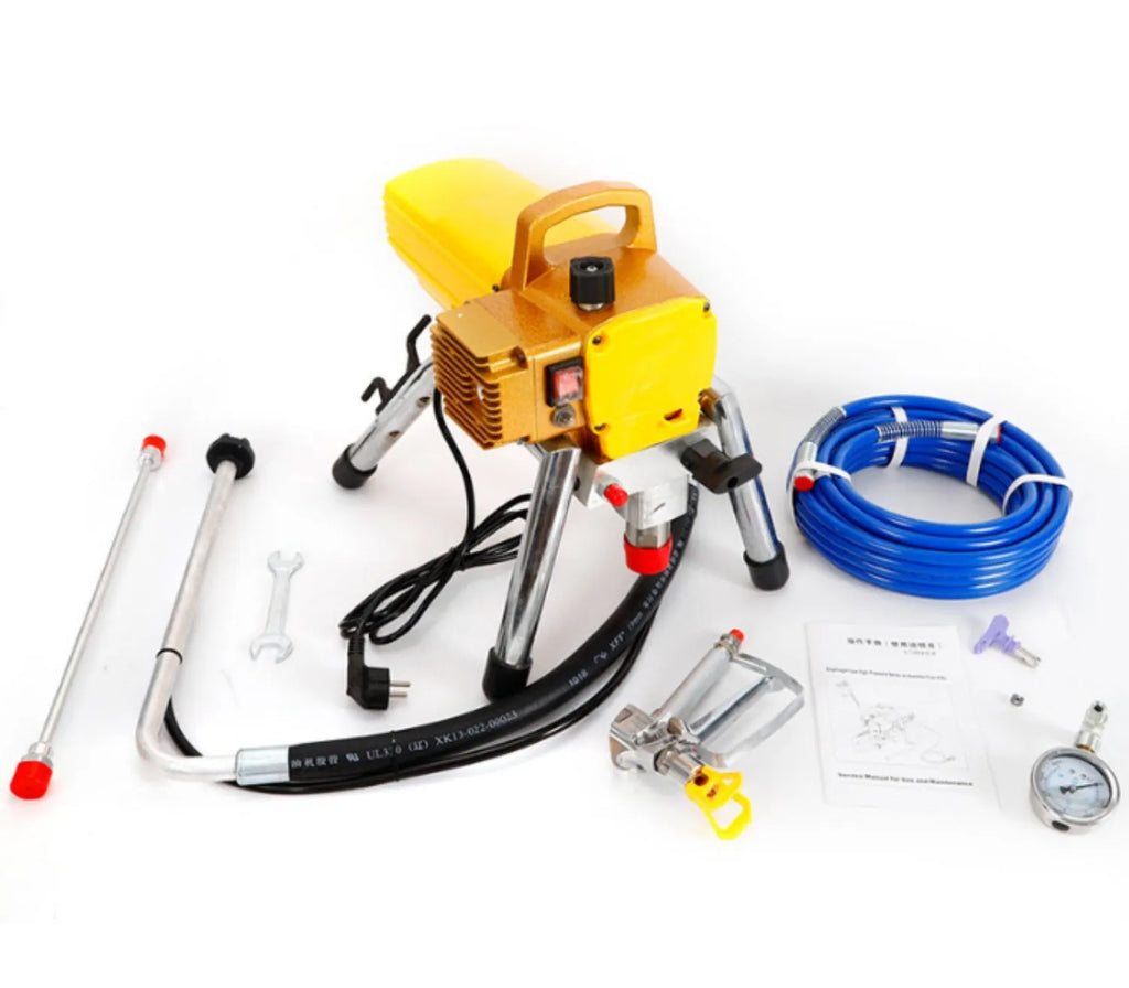 Blue 110V electric airless spraying machine with spray gun and accessories kit