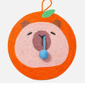 Fruit dolphin wall cat scratch board with hemp rope and EVA backboard in apple, carrot, grapefruit, orange, and peach designs