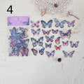 Butterfly and dragonfly PET sticker from the herbarium series for handbook and journal decoration