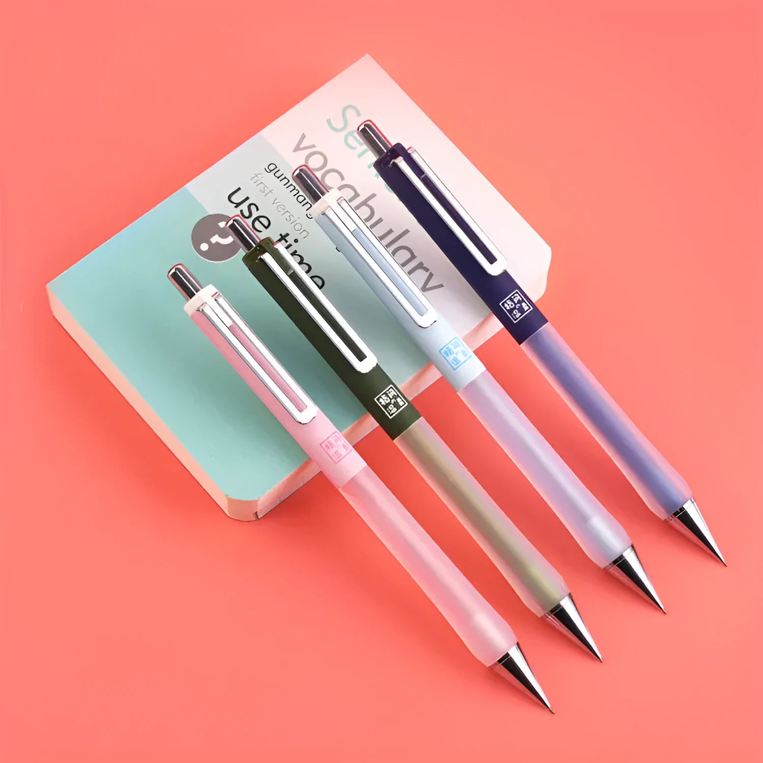 Dianshi 0.5mm plastic mechanical pencil with soft grip on card packing