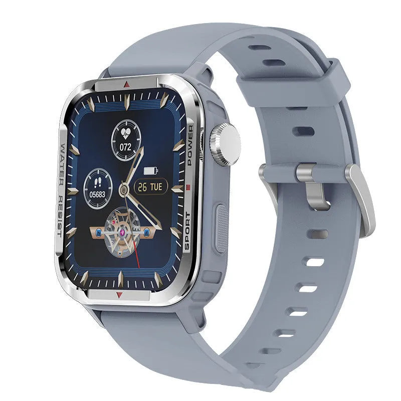 Bluetooth sports smartwatch 1.85 inch screen blood pressure blood oxygen monitoring IP67 waterproof black
