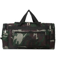 Camouflage pattern waterproof luggage bag with below 20-litre capacity and striped polyester lining
