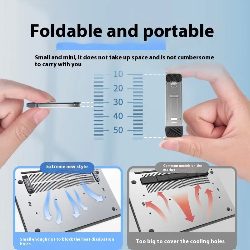Small silver alloy folding mobile phone holder with horizontal and vertical bracket support