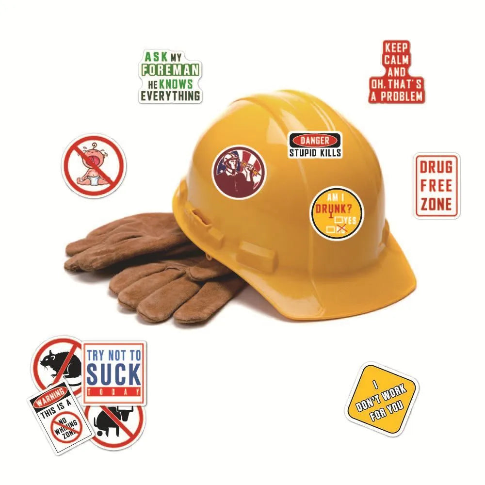 Personalised waterproof PVC stickers for motorcycle helmets and sports equipment safety marking
