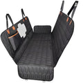 Black machine-washable three-in-one cloth car mat for cats and dogs, 137x149cm