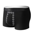 Men's milk silk underwear with massage particles in multiple colour options showing mid-waist design