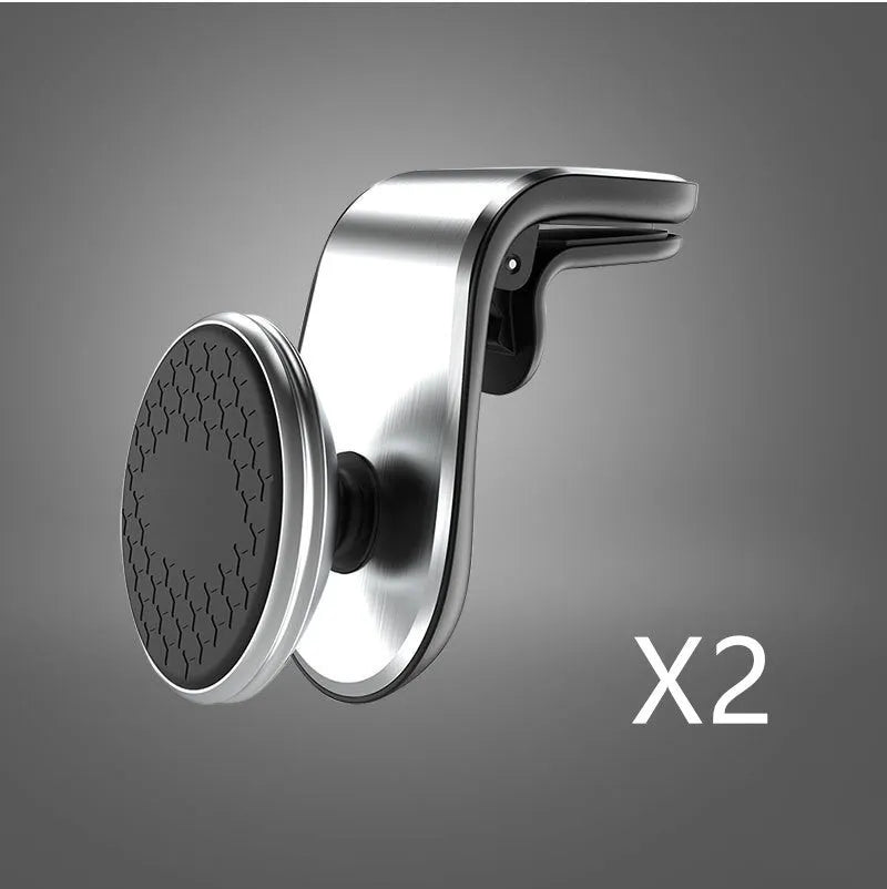 Adjustable car mounting bracket in black, gold or silver for dashboard, windscreen or air vent attachment