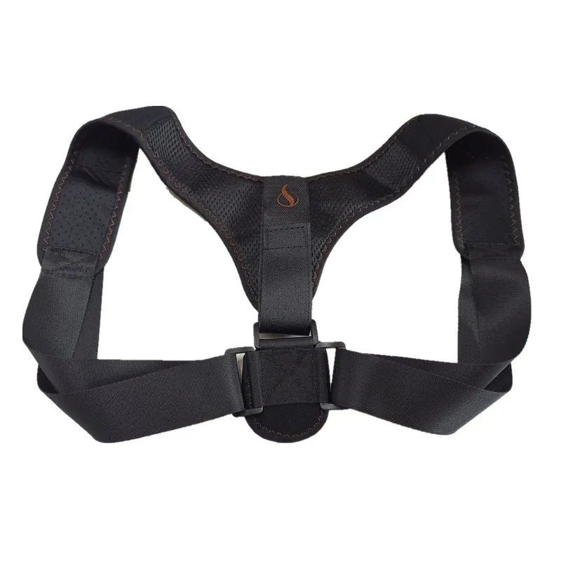 Adjustable clavicular posture correction belt with shoulder straps on a colour box.