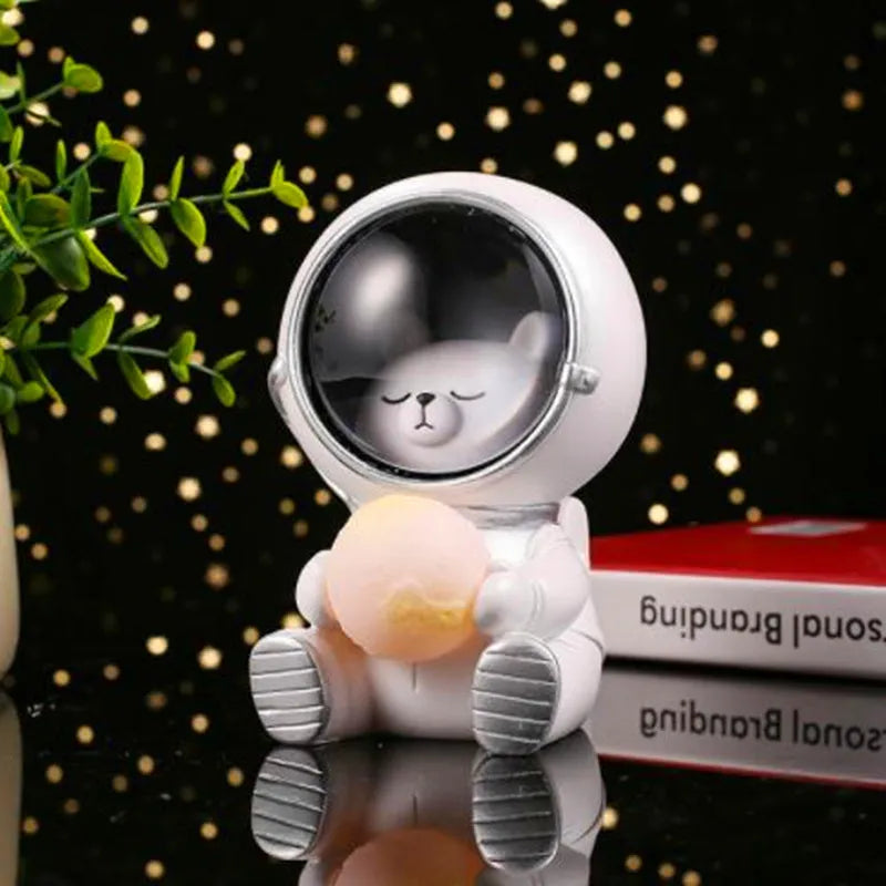 Animal-shaped starry sky night light in resin with LED lighting