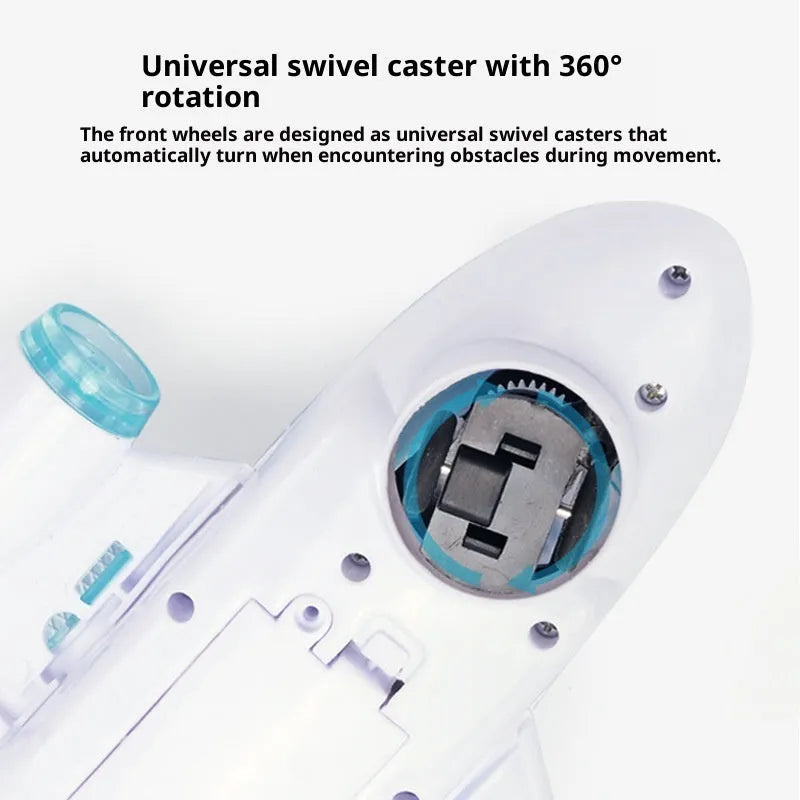 Children's luminous electric music air plane toy Q628-3 plastic 23cm battery-powered with flash and sound