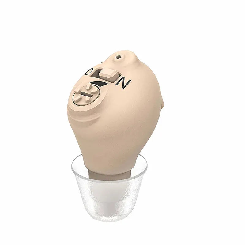 Skin colour G17 ABS intelligent noise reduction hearing aid for elderly with USB charging port visible