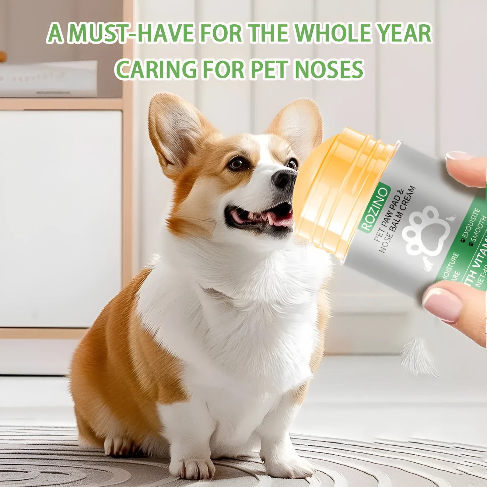 Pet paw and nose cream with green tea and herbs, 40g tube for dogs and cats